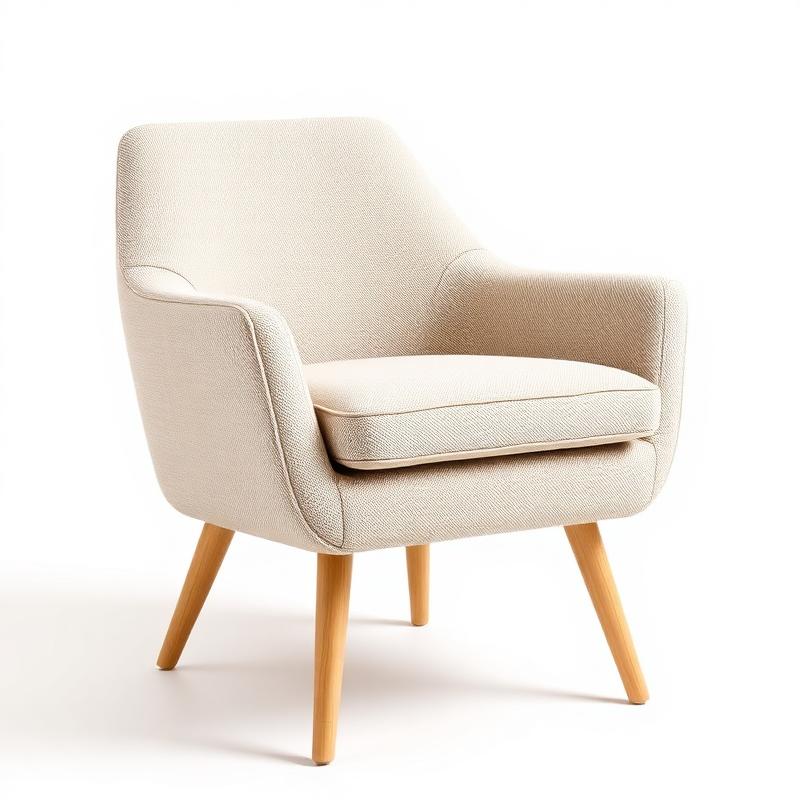 Poltrona Decorativa Linho Bege